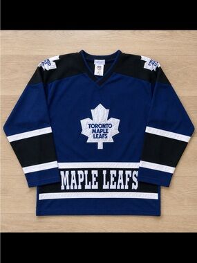 Toronto Maple Leafs Mighty Mac Youth Jersey NHL Hockey Blue Size L 14-16